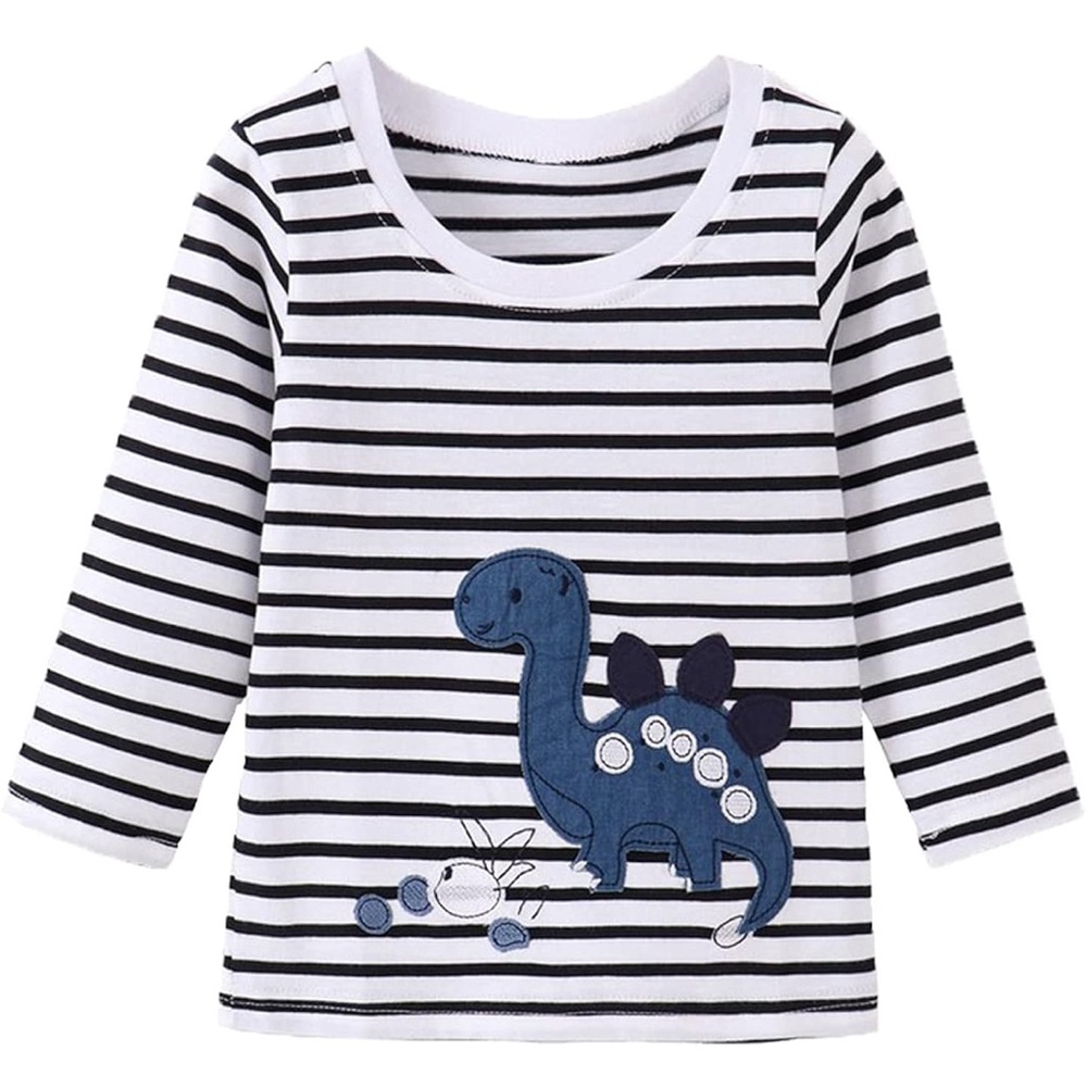 Striped Dinosaur Kids Shirt